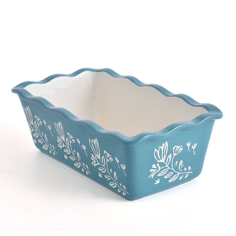 Ceramic loaf pan best sale